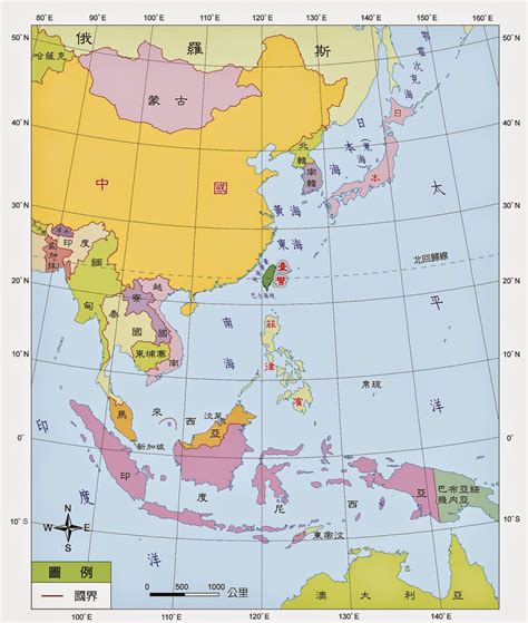 方位標示|地理教室，無國界: 高一第一冊L2地圖概說之一